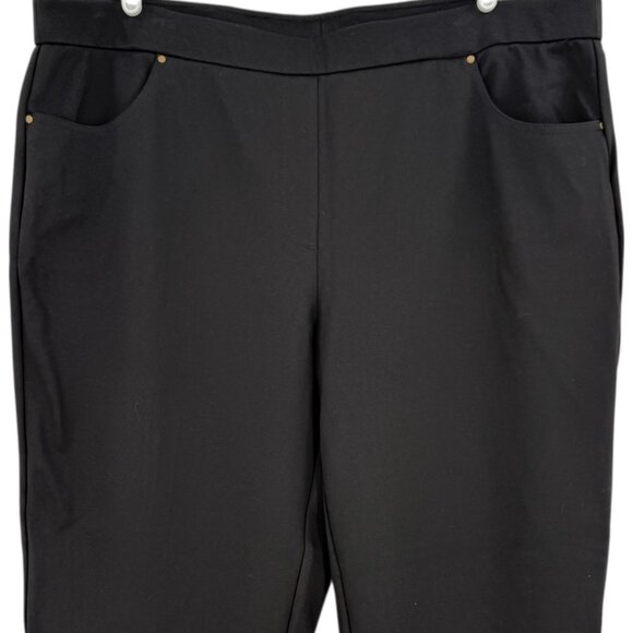 Alfred Dunner Women's Pull-on Stretch Narrow Leg Modern Fit Black Pants 2X NWT - Picture 3 of 11